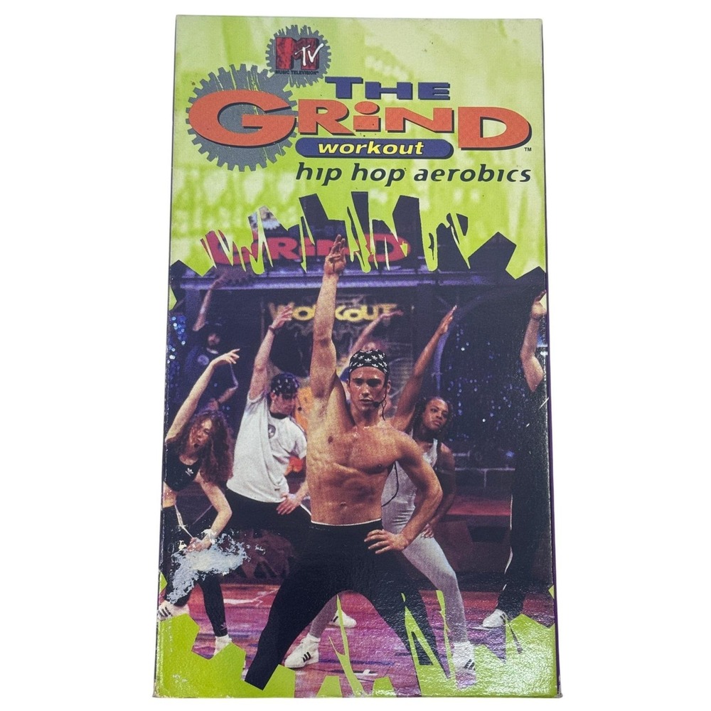 MTV The Grind Workout Hip Hop Aerobics VHS 1995 Eric Nies Lynda Nader 49659